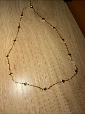 Anthropologie Tiny Clover Chain Necklace